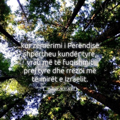 Picture 05 - Psalmet 78:31 ALB - kur zemërimi i Perëndisë shpërtheu kundër - Bible Verse Picture