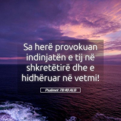 Picture 05 - Psalmet 78:40 ALB - Sa herë provokuan indinjatën e tij në - Bible Verse Picture