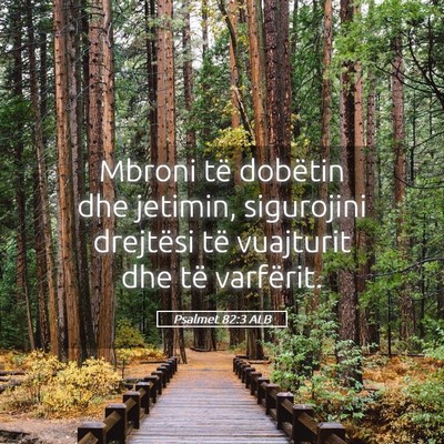 Picture 05 - Psalmet 82:3 ALB - Mbroni të dobëtin dhe jetimin, sigurojini - Bible Verse Picture