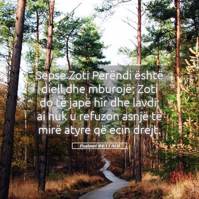 Picture 05 - Psalmet 84:11 ALB - Sepse Zoti Perëndi është diell dhe mburojë; - Bible Verse Picture