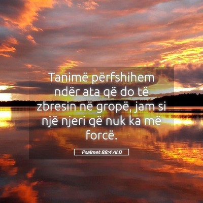 Picture 05 - Psalmet 88:4 ALB - Tanimë përfshihem ndër ata që do të zbresin - Bible Verse Picture