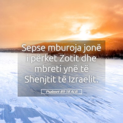 Picture 05 - Psalmet 89:18 ALB - Sepse mburoja jonë i përket Zotit dhe mbreti - Bible Verse Picture