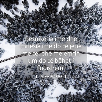 Picture 05 - Psalmet 89:24 ALB - Besnikëria ime dhe mirësia ime do të jenë me - Bible Verse Picture