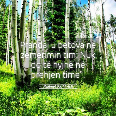 Picture 05 - Psalmet 95:11 ALB - Prandaj u betova në zemërimin tim: Nuk do të - Bible Verse Picture