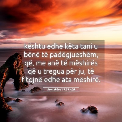 Picture 05 - Romakëve 11:31 ALB - kështu edhe këta tani u bënë të - Bible Verse Picture