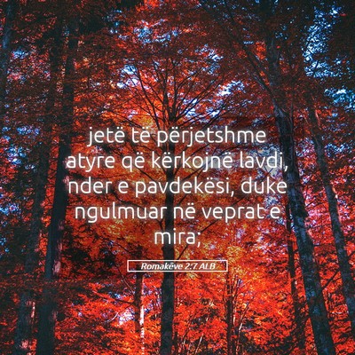 Picture 05 - Romakëve 2:7 ALB - jetë të përjetshme atyre që kërkojnë lavdi, - Bible Verse Picture