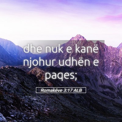 Picture 05 - Romakëve 3:17 ALB - dhe nuk e kanë njohur udhën e - Bible Verse Picture