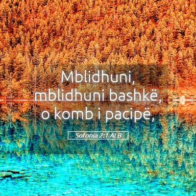 Picture 05 - Sofonia 2:1 ALB - Mblidhuni, mblidhuni bashkë, o komb i - Bible Verse Picture