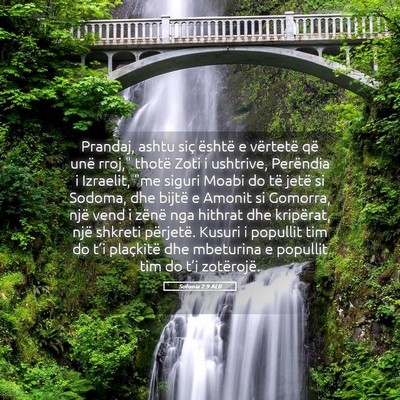 Picture 05 - Sofonia 2:9 ALB - Prandaj, ashtu siç është e vërtetë që unë - Bible Verse Picture