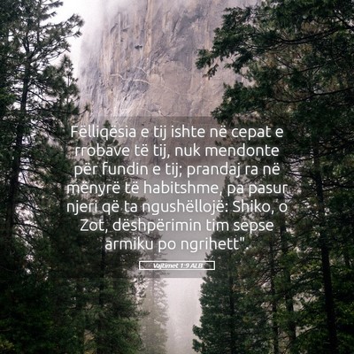 Picture 05 - Vajtimet 1:9 ALB - Fëlliqësia e tij ishte në cepat e rrobave të - Bible Verse Picture