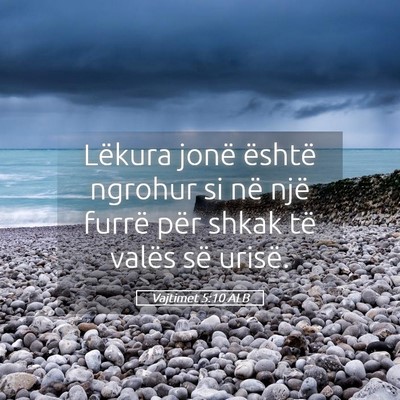 Picture 05 - Vajtimet 5:10 ALB - Lëkura jonë është ngrohur si në një furrë - Bible Verse Picture