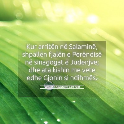 Picture 05 - Veprat e Apostujve 13:5 ALB - Kur arritën në Salaminë, shpallën fjalën e - Bible Verse Picture