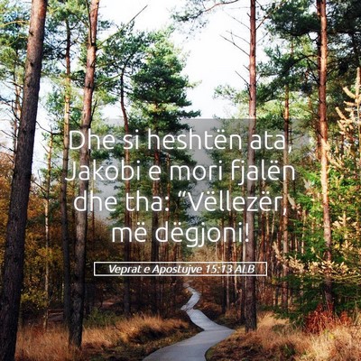 Picture 05 - Veprat e Apostujve 15:13 ALB - Dhe si heshtën ata, Jakobi e mori fjalën dhe - Bible Verse Picture