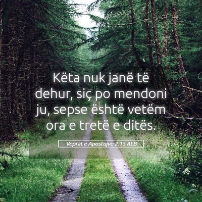 Picture 05 - Veprat e Apostujve 2:15 ALB - Këta nuk janë të dehur, siç po mendoni ju, - Bible Verse Picture