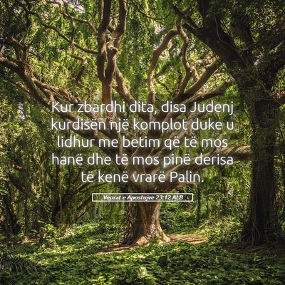 Picture 05 - Veprat e Apostujve 23:12 ALB - Kur zbardhi dita, disa Judenj kurdisën një - Bible Verse Picture