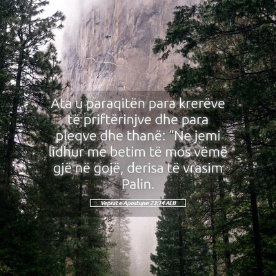 Picture 05 - Veprat e Apostujve 23:14 ALB - Ata u paraqitën para krerëve të priftërinjve - Bible Verse Picture