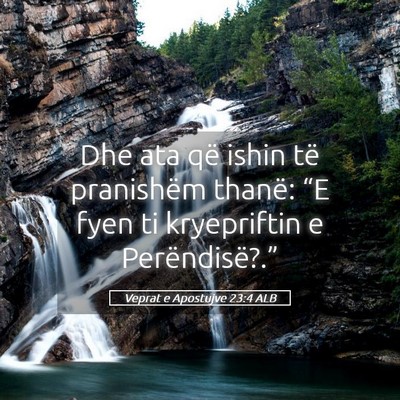 Picture 05 - Veprat e Apostujve 23:4 ALB - Dhe ata që ishin të pranishëm thanë: “E - Bible Verse Picture