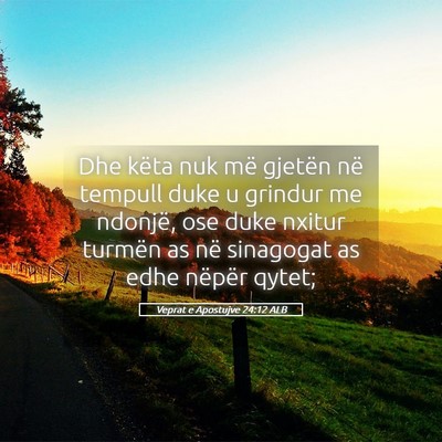 Picture 05 - Veprat e Apostujve 24:12 ALB - Dhe këta nuk më gjetën në tempull duke u - Bible Verse Picture