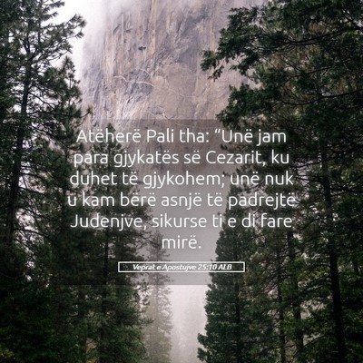 Picture 05 - Veprat e Apostujve 25:10 ALB - Atëherë Pali tha: “Unë jam para gjykatës - Bible Verse Picture