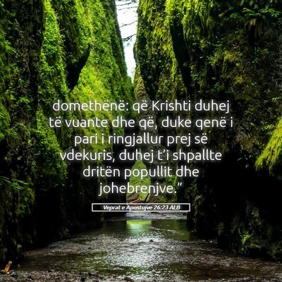 Picture 05 - Veprat e Apostujve 26:23 ALB - domethënë: që Krishti duhej të vuante dhe - Bible Verse Picture