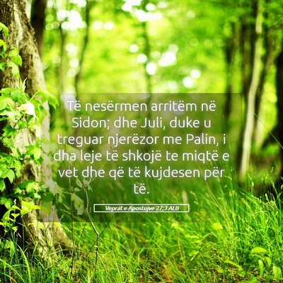 Picture 05 - Veprat e Apostujve 27:3 ALB - Të nesërmen arritëm në Sidon; dhe Juli, duke - Bible Verse Picture