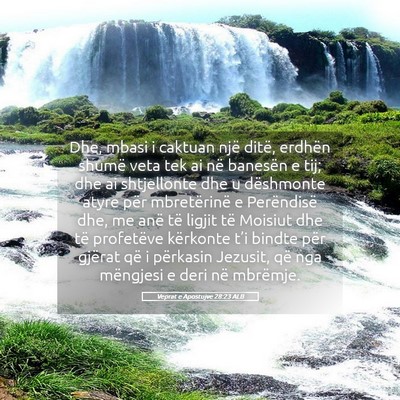 Picture 05 - Veprat e Apostujve 28:23 ALB - Dhe, mbasi i caktuan një ditë, erdhën shumë - Bible Verse Picture