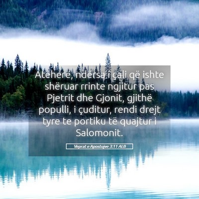 Picture 05 - Veprat e Apostujve 3:11 ALB - Atëherë, ndërsa i çali që ishte shëruar - Bible Verse Picture