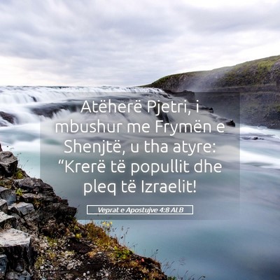 Picture 05 - Veprat e Apostujve 4:8 ALB - Atëherë Pjetri, i mbushur me Frymën e - Bible Verse Picture
