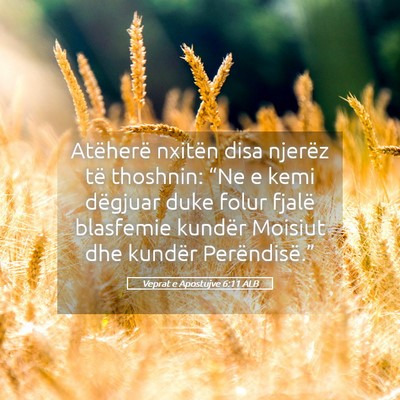 Picture 05 - Veprat e Apostujve 6:11 ALB - Atëherë nxitën disa njerëz të thoshnin: - Bible Verse Picture