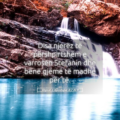 Picture 05 - Veprat e Apostujve 8:2 ALB - Disa njerëz të përshpirtshëm e varrosën - Bible Verse Picture