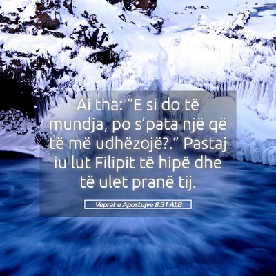 Picture 05 - Veprat e Apostujve 8:31 ALB - Ai tha: “E si do të mundja, po s’pata një - Bible Verse Picture