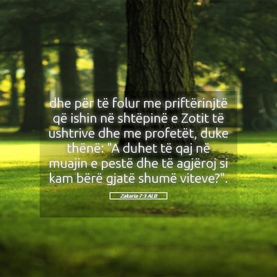 Picture 05 - Zakaria 7:3 ALB - dhe për të folur me priftërinjtë që ishin - Bible Verse Picture