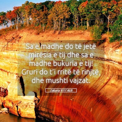 Picture 05 - Zakaria 9:17 ALB - Sa e madhe do të jetë mirësia e tij dhe sa e - Bible Verse Picture
