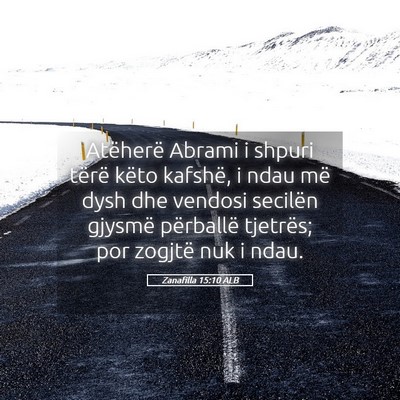 Picture 05 - Zanafilla 15:10 ALB - Atëherë Abrami i shpuri tërë këto kafshë, i - Bible Verse Picture
