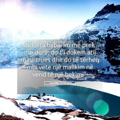 Picture 05 - Zanafilla 27:12 ALB - Ndofta babai im më prek me dorë; do t’i dukem - Bible Verse Picture