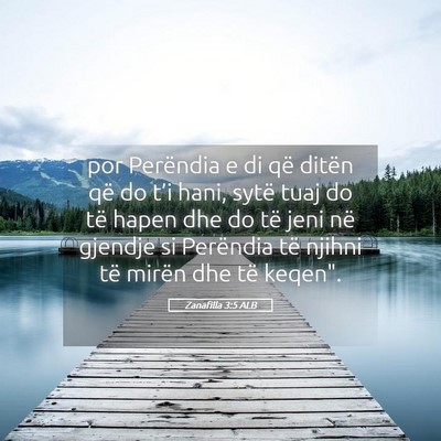 Picture 05 - Zanafilla 3:5 ALB - por Perëndia e di që ditën që do t’i hani, - Bible Verse Picture