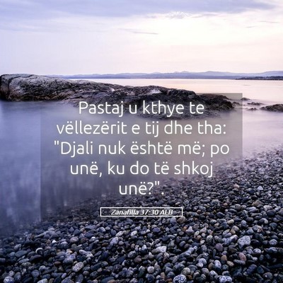 Picture 05 - Zanafilla 37:30 ALB - Pastaj u kthye te vëllezërit e tij dhe tha: - Bible Verse Picture
