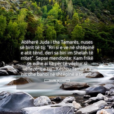 Picture 05 - Zanafilla 38:11 ALB - Atëherë Juda i tha Tamarës, nuses së birit - Bible Verse Picture