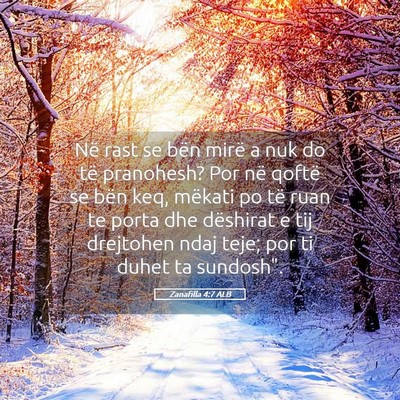 Picture 05 - Zanafilla 4:7 ALB - Në rast se bën mirë a nuk do të pranohesh? - Bible Verse Picture