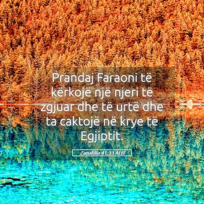 Picture 05 - Zanafilla 41:33 ALB - Prandaj Faraoni të kërkojë një njeri të - Bible Verse Picture