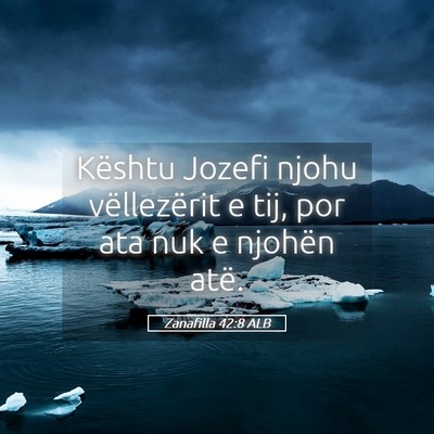 Picture 05 - Zanafilla 42:8 ALB - Kështu Jozefi njohu vëllezërit e tij, por ata - Bible Verse Picture