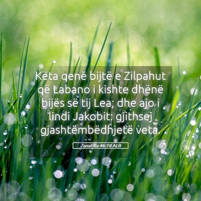 Picture 05 - Zanafilla 46:18 ALB - Këta qenë bijtë e Zilpahut që Labano i kishte - Bible Verse Picture