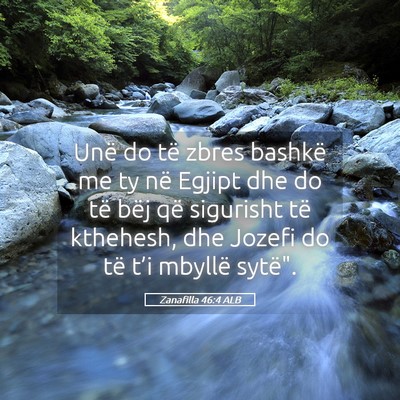 Picture 05 - Zanafilla 46:4 ALB - Unë do të zbres bashkë me ty në Egjipt dhe do - Bible Verse Picture