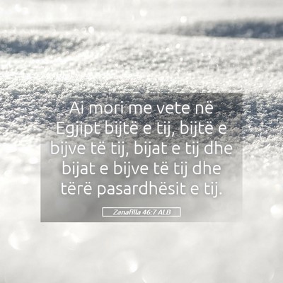 Picture 05 - Zanafilla 46:7 ALB - Ai mori me vete në Egjipt bijtë e tij, bijtë e - Bible Verse Picture