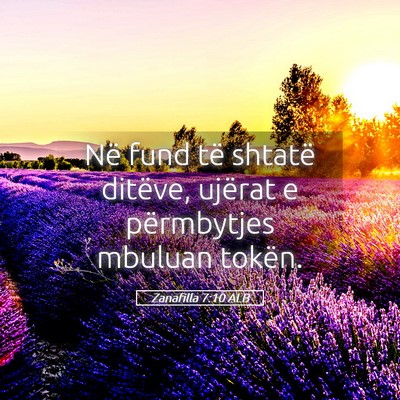 Picture 05 - Zanafilla 7:10 ALB - Në fund të shtatë ditëve, ujërat e - Bible Verse Picture