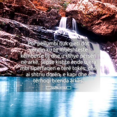 Picture 05 - Zanafilla 8:9 ALB - Por pëllumbi nuk gjeti dot vendin ku të - Bible Verse Picture