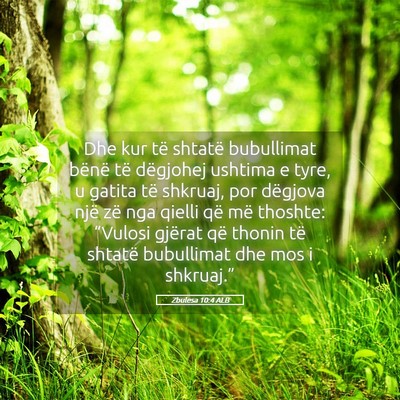 Picture 05 - Zbulesa 10:4 ALB - Dhe kur të shtatë bubullimat bënë të - Bible Verse Picture