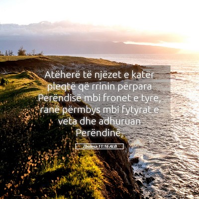 Picture 05 - Zbulesa 11:16 ALB - Atëherë të njëzet e katër pleqtë që rrinin - Bible Verse Picture