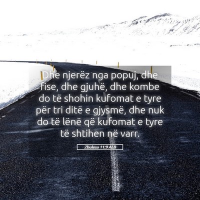 Picture 05 - Zbulesa 11:9 ALB - Dhe njerëz nga popuj, dhe fise, dhe gjuhë, dhe - Bible Verse Picture