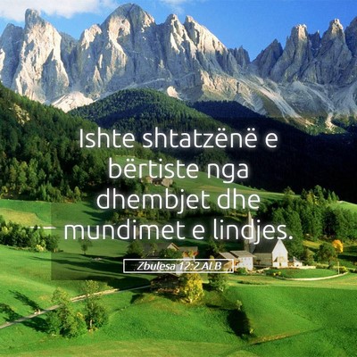 Picture 05 - Zbulesa 12:2 ALB - Ishte shtatzënë e bërtiste nga dhembjet dhe - Bible Verse Picture